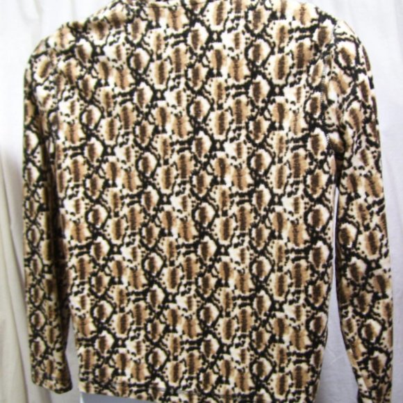 Kim School Leopard Jungle Print Velour Zip Jacket Size XL NWOT - Picture 2 of 3